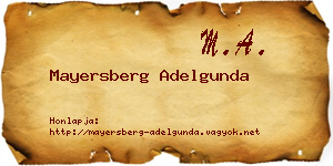 Mayersberg Adelgunda névjegykártya